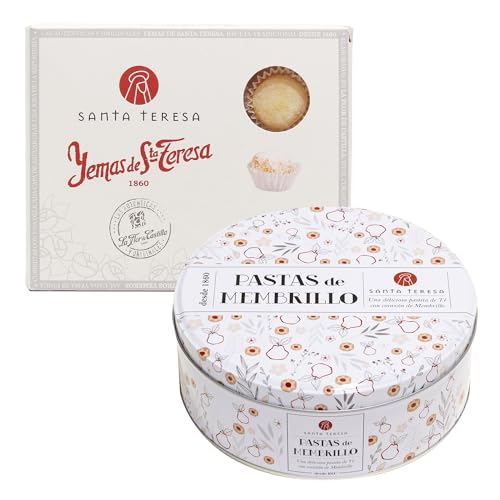 Santa Teresa - Experiencia Dulce Tradición - Yemas De Santa Teresa Y Lata De Pastas De Membrillo - Elaboradas Artesanalmente Sin Conservantes Ni Aditivos Ingredientes Naturales. 880gr