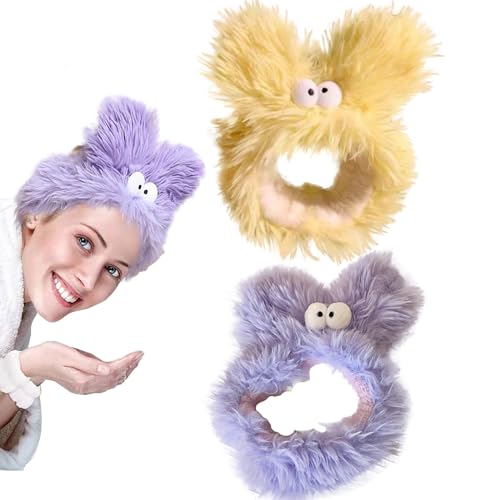 KASESSS 2-Piece Skincare & Spa Headband - Fleece Elastic Headbands for Women Girls - Washing Face, Yoga, Sports