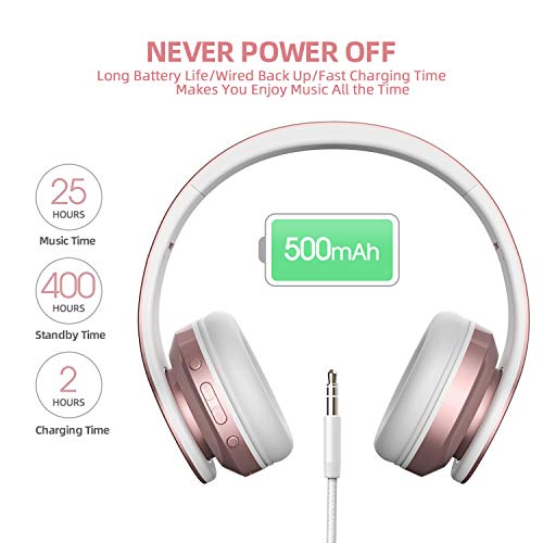 image for AILIHEN A80 Bluetooth Wireless Headphones On Ear with Mic Hi-Fi Stereo