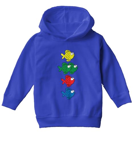 Tcombo Childrens Book Fishes - Rhyme One Fish Toddler/Youth Fleece Hoodie2
