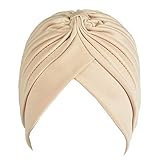 Unisex Turban Hat Polyester Pleated Head Wrap Headband Cross Twist Arab Hair Wrap Chemo Turban Headw