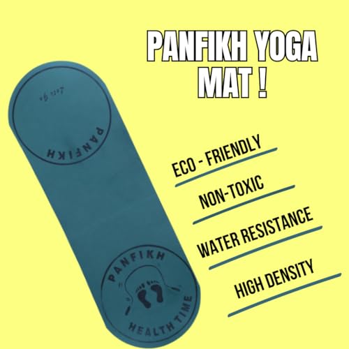 Image of 8mm Curve Yoga Mat for Women & Men - Extra Large, Anti-Skid, Water-Resistant Exercise Mat for Men for Home Gym and Outdoor Workouts Yoga Mat Thick with Yoga Mat Strap (Green)