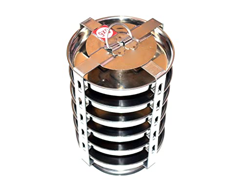 Image of Bleaf Stainless Steel Thatte Idli Stands (6 Plates - 6 thatte idli)