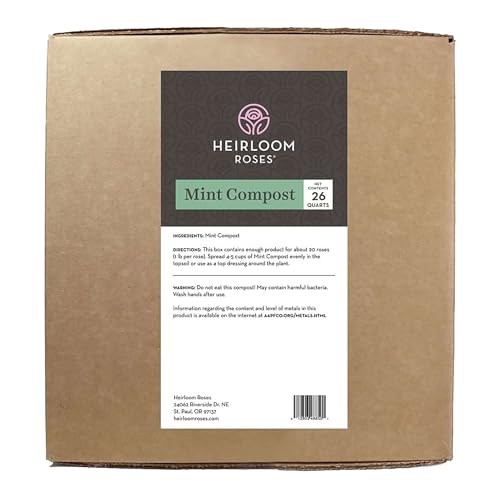 Heirloom Roses Mint Compost,100% Natural,Top Soil Amendment for Rose Planting, Rich in...
