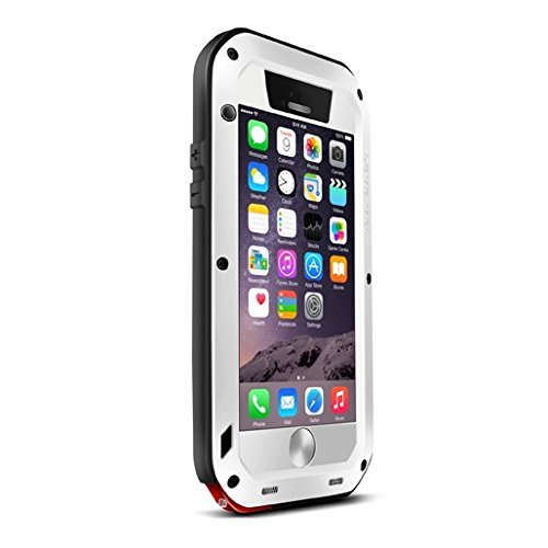 Love Mei Shockproof Waterproof Dust/Dirt/Snow Proof Aluminum Metal Gorilla Glass Protection Case Cover for Apple iPhone 6 Plus 5.5