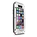 Love Mei Shockproof Waterproof Dust/Dirt/Snow Proof Aluminum Metal Gorilla Glass Protection Case Cover for Apple iPhone 6 Plus 5.5" White