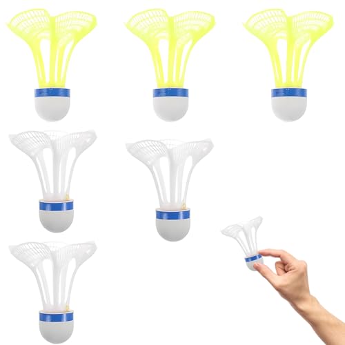 Federbälle, Speed Badminton Bälle, 6 Stück Winddichte Federbälle Aus Nylon, Ideal Für Outdoor Und Indoor Badminton, Training Und Freizeitspiele, Farbenfroh Für Gute Sichtbarkeit Federbälle, Speed Badminton Bälle, 6 Stück Winddichte Federbälle Aus Nylon, Ideal Für Outdoor Und Indoor Badminton, Training Und Freizeitspiele, Farbenfroh Für Gute Sichtbarkeit