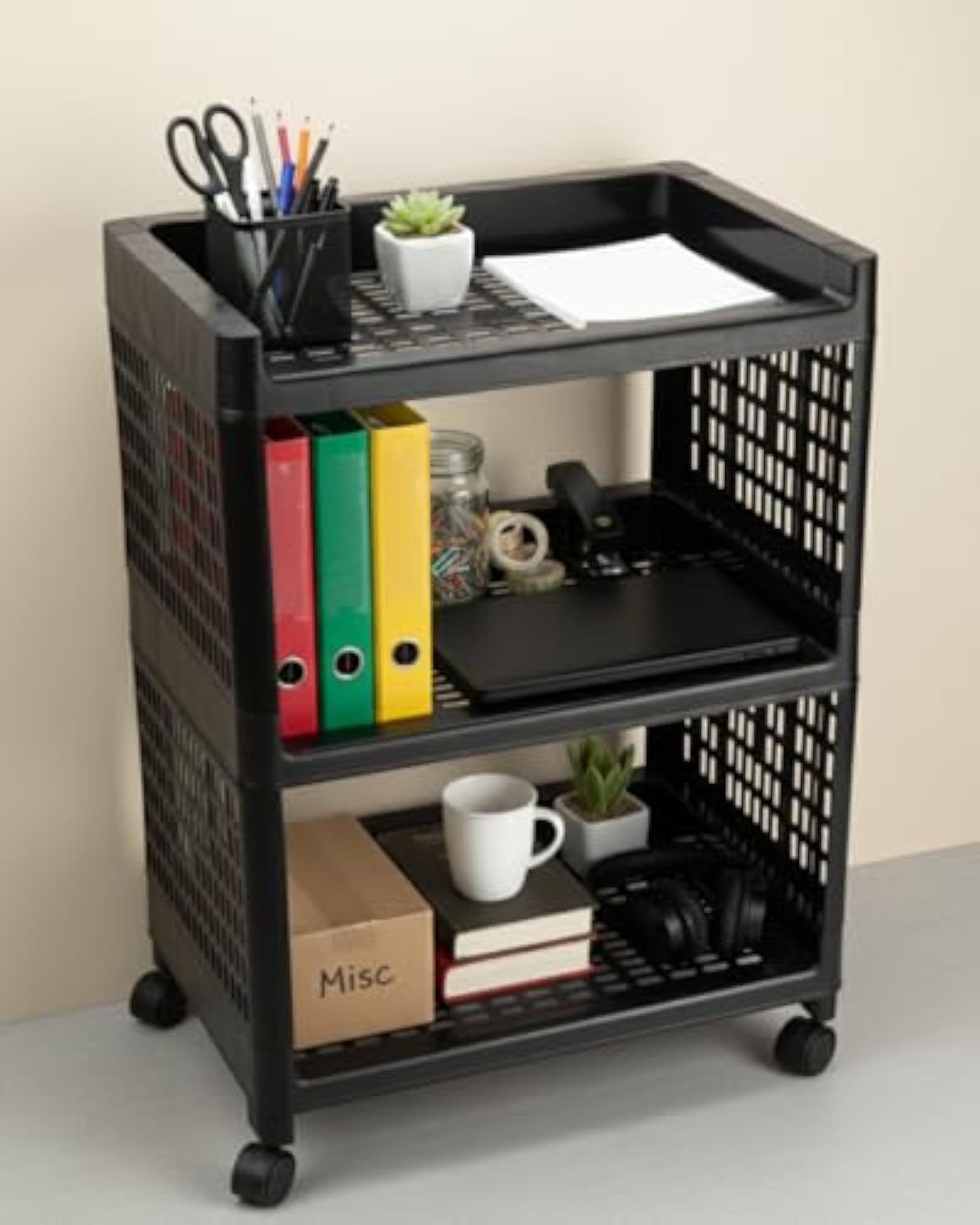 Rectangular Multi-Purpose Kitchen Storage Basket Rack Trolley