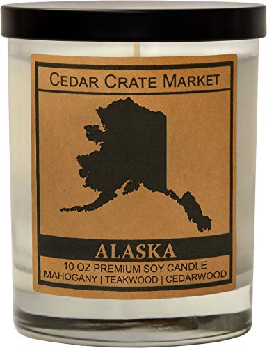 Alaska State Candle Gift, Show Your Home State Pride and Your Love for Your Hometown, Wherever You May be, Our State Candle Will Remind You of Home, Made in The USA, House Warming Gifts for New Home 