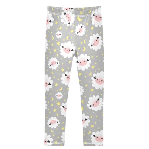 Girls Leggings Casual Athletic Dance Yoga Pants Length Ankle Tights Soft 4-10 Years