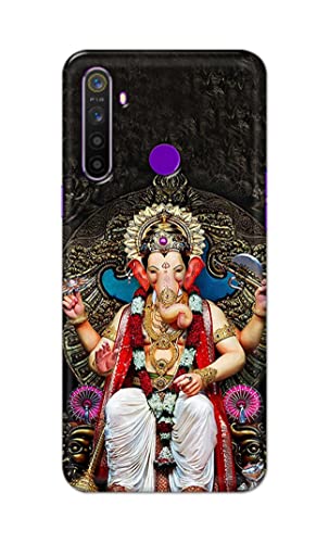 Image of PRINTFIDAA Lord Ganesh Bappa Moriya Printed Designer Hard Back Case Cover for Realme 5 / Realme 5s / Realme 5i / Realme Narzo 10 -(TY) MVN1010