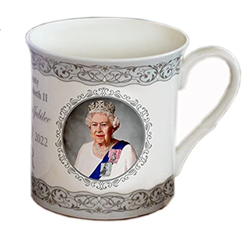 Elgate LILAJ Queen Elizabeth Platinum Jubilee Regal Mug Commemorative Memorabilia Souvenirs Coffee Cup Home Deco, Multi, 75464-000