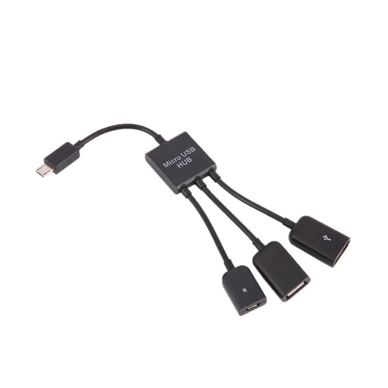 Adapter 3 w 1 Micro USB/typu C OTG, męski na podwójny USB 2.0 żeński koncentrator hosta do smartfona PC tabletu, kompaktowy kabel do synchronizacji danych typu Plug and Play (typ C)