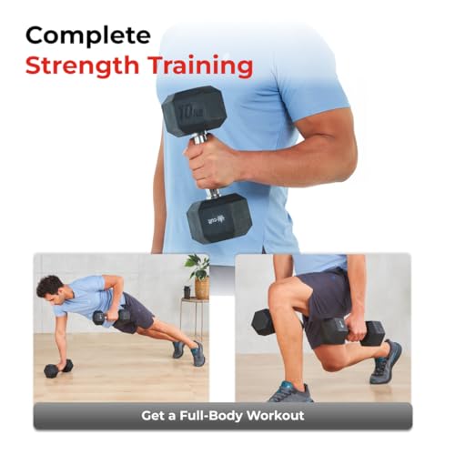 Image of Cult Hex Dumbbell Ideal for Home Workout Strength Training for Men & Women Pack of 2 Fixed Weight Dumbbell (10 kg)