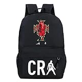 WEIYON Student Cristiano Ronaldo Knapsack-Wear Resistant Canvas Book Bag Casual Daypack for Travel