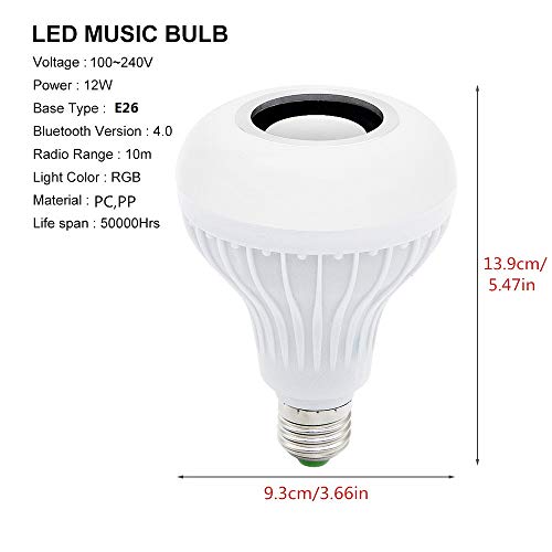 Jetencn JTFLAP-12W-24K Led Light Bulb Bluetooth Speaker thumb #6