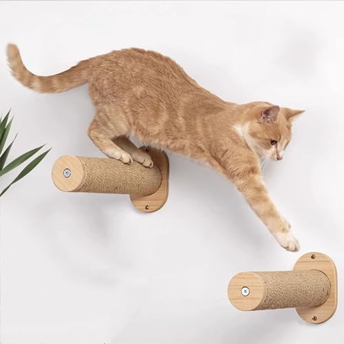 ZSXZCBDQ Cat Ladder Scratching Post Set, Cat Climbing Wall Set, Indoor Cat Climbing Frame(Package 2)