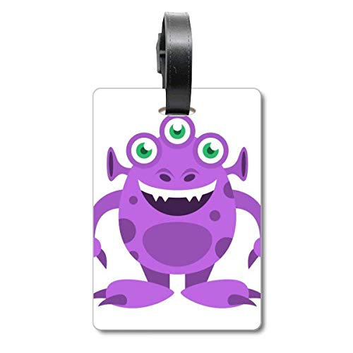 Étiquette Univers Alien Monster Violet pour identification de bagage