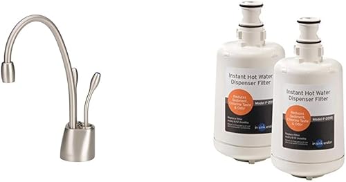 InSinkErator Grifo dispensador de agua caliente y fría instantáneo contemporáneo con cartuchos de filtro de agua