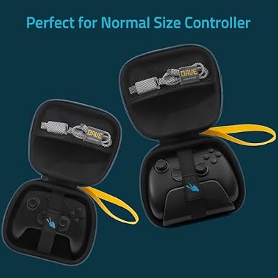 FUNLAB Carrying Case for Nintendo Switch 2 Pro Controller/Xbox Controller, Protective Travel Case with Hard Shell Ballistic Nylon and EVA Material, Dave the Diver Official Licensed - Blue