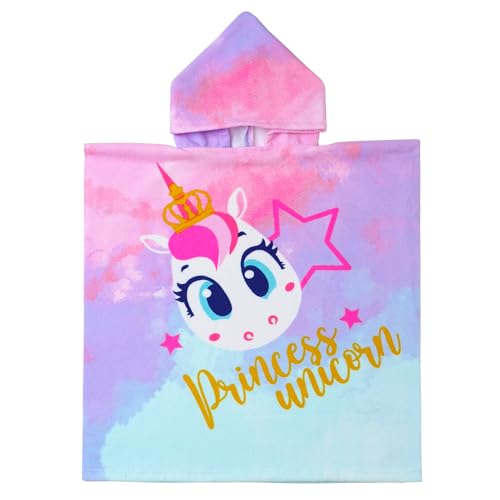 Image of NovForth Kids Beach Towel for Boys Girls, Hooded Bath Towel Wrap, Toddler Pool Towel with Hood