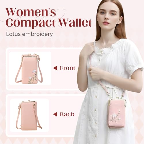 Leather Crossbody Phone Purse for Women, Adjustable Sling Bag with Multiple Compartments, Travel Cellphone Wallet2