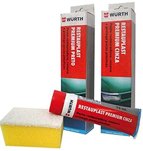 WURTH Teinture restauratrice pour plastiques PLAST-PT - 75 ml - Rénovateur de pare-chocs et moulures - Finition professionnelle - (Gris) WURTH Teinture restauratrice pour plastiques PLAST-PT - 75 ml - Rénovateur de pare-chocs et moulures - Finition professionnelle - (Gris)