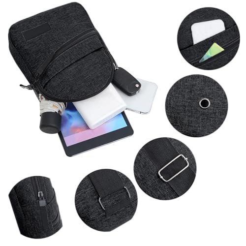 Sling Crossbody Bags for Women, Chest Pack for Men Daily Use with External Usb Charging Earphone Hole, Crossbody Sling Bag for Travel Outdoor Hiking, Multipurpose,Travel Sling Bags,Black3