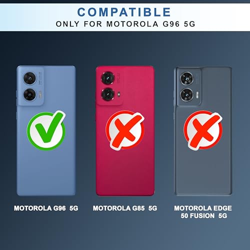 Image of CEDO Backcover for Motorola Moto G96 (5G) | Camera Protection Bump Shockproof Edge | Ultra Hybrid Transparent Acrylic Clear TPU+PC Hard Backcase Cover (Black)
