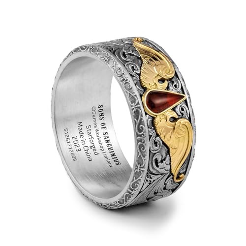 Starforged Blood Angels of Sanguinius Space Marines Men's Fashion Jewelry Gold Rings3