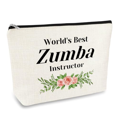Zumba Instructor Gifts Zumba Gift for Women Makeup Bag Zumba Teacher Appreciation Gift Zumba Dance Fitness Gift Thank You Gift for Zumba Teacher Coach Instructor Cosmetic Bag Travel Toiletry Bag
