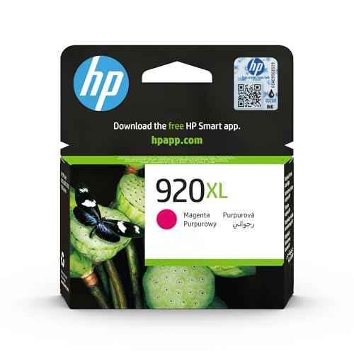 HP 920XL CD973AE, Magenta, Cartucho de Tinta de Alta Capacidad Original, Compatible con impresoras de inyección de Tinta Officejet Series 6000, 7000