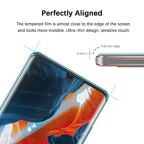 SCL Screen Protector for Huawei P30 Pro, 3D Curved Full Coverage Dot Matrix Tempered Glass Screen Protector (1 Pack) - Image 4