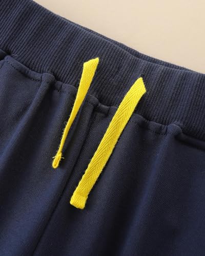 Kids Boys Casual Embroidered Cartoon Excavator Patterns Printed Long Pants Fall Drawstring Pocket Sweatpants Trousers4