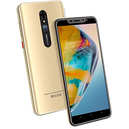 Moviles Libres Baratos 4G, 16GB ROM Android 9.0 Pie 5MP+8MP, 4800mAh 5.5 Pulgadas Smartphone Libre Dual SIM, Quad Core Face ID por Huella Digital Moviles Baratos y Buenos (2 x Micro SIM +1 MicroSD)