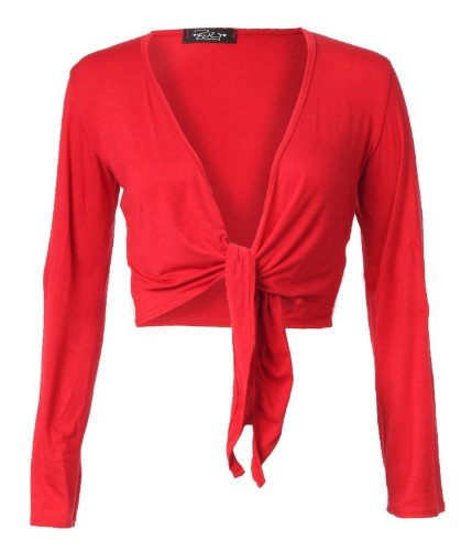 Fast Fashion – Haut Plaine Longues Pleines Douilles L'avant Noeud De Cravate Haussement Stretch Cardigan - Femmes