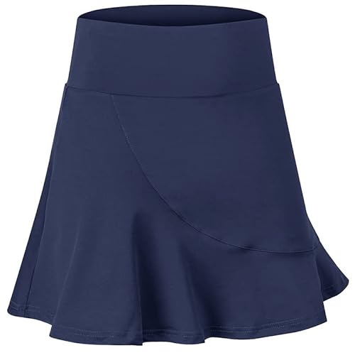 Saia esportiva feminina solta falsa duas peças anti-luz rápida seca fitness culottes saias de tênis