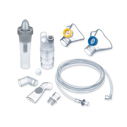 Beurer IH 28 Pro Yearpack, umfangreiches Nachkaufset mit hochwertigen Silikonsmasken & Nasendusche, Zubehör für den IH 28 Pro Inhalator, desinfektionsfähig, Vernebler, 10 Filter, Druckluftschlauch Beurer IH 28 Pro Yearpack, umfangreiches Nachkaufset mit hochwertigen Silikonsmasken & Nasendusche, Zubehör für den IH 28 Pro Inhalator, desinfektionsfähig, Vernebler, 10 Filter, Druckluftschlauch