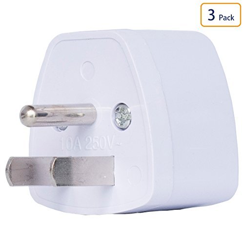 Universal Electrical AC Wall Plug Adapter Type B Power Converter Travel Charger Adapter for USA, Canada, Mexico, Brazil, Philippines, Thailand, Taiwan, Japan, American, Panama & More 3 PCS White
