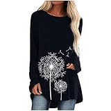 Aniywn Women's Plus Size Sweatshirt Tops Ladies Baggy Long Sleeve Thin Solid/Printing Pullover...
