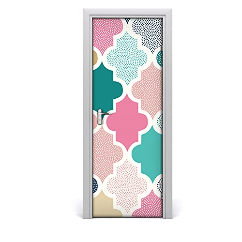 Vinilo para puerta DOTS DOODLE mural autoadhesivo impermeable de 85x200 cm 2