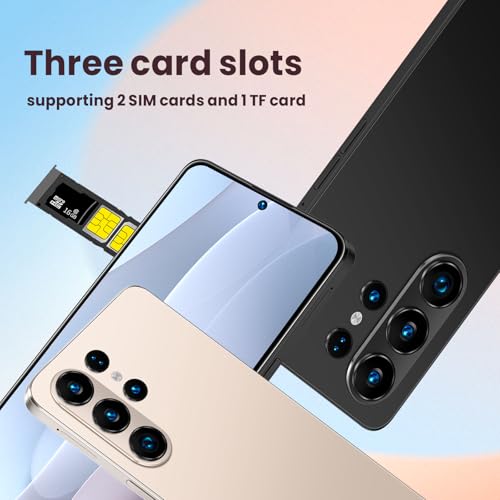 Téléphone 4G LTE déverrouillé écran 6,6 pouces double SIM bleu clair - 5