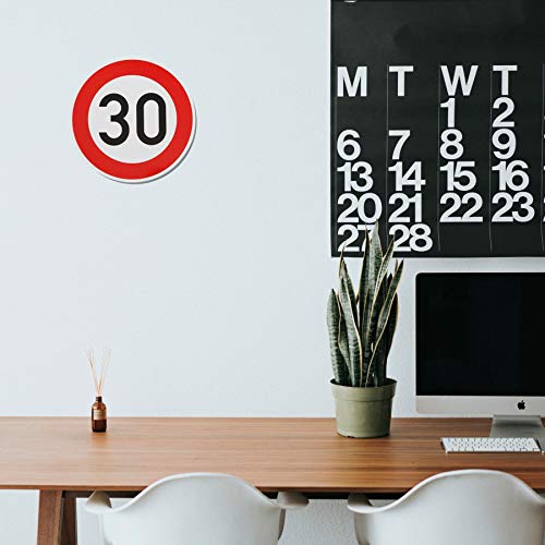 Gentle North 30 Schild Geburtstag für Frauen und Männer - Deko Geschenke Schild zum 30 Geburtstag - 21x21 cm (rund) Kunststoff