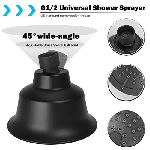 Kaphome KHSSB05U-1 Matte Black 3 Handles Shower Faucet Set thumb #7