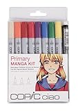 Copic Markers 9-Piece Ciao Manga Set, Primary