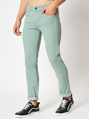 Image of KARGEENS Men Kargeens Men's Jeans Pant Slim Fit Stretchable Casual Wear Low Rise Cotton Blend Denim