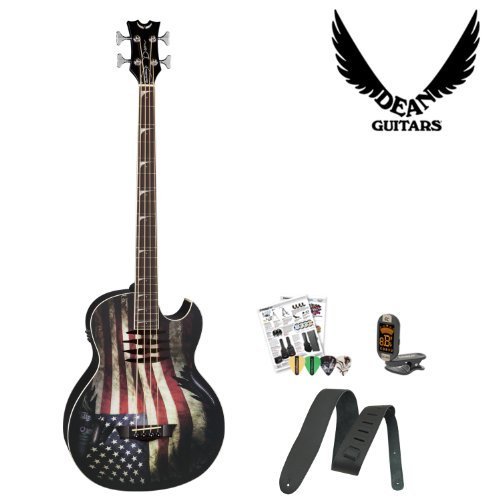 Godpsmusic Mako-Fm-Bass Dean Mako Fm Bass Dave Mustaine A/E With B-Band, Usa Flag With Accessories #TOP1