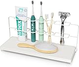 2 in 1 Toothbrush Holders for Bathrooms, 5 Slots Diatomite Electric Toothbrush Holder, Water Absorbing Stone Tooth Brushing Holder Organizer, Instant Sink Drying Stone for Kitchen Counter