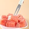 3-in-1 Watermelon Cutter, Slicer and Fork Tool Set, Papaya Dragonfruit Cantaloupe Melon Mango, Popsicle Mold, Green #4