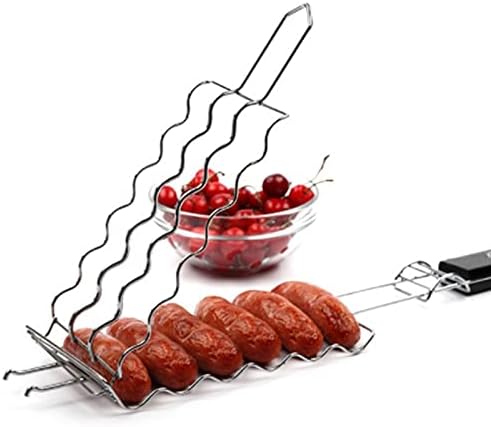 Cooking 1pc Sausage Grilling Basket Picnic Grill Rack BBQ Baskets for Outdoor Tool